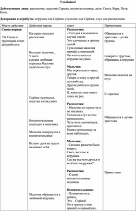 Спектакль для дошкольников "Улыбайся"