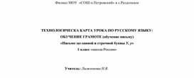 Конспект урока русского языка 1 класс