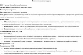 Методическая работа урока " Городецкая роспись"