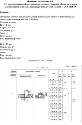 Обложка для материала Изучение нормативной документации, регламентирующей обозначение швов сварных соединений выполненных ручной дуговой сваркой (ГОСТ 5264-80)
