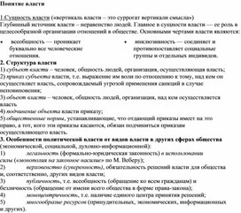 Обложка для материала понятие власти