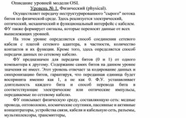 Обложка для материала Описание уровней модели OSI.docx