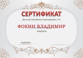 Сертификат № 4