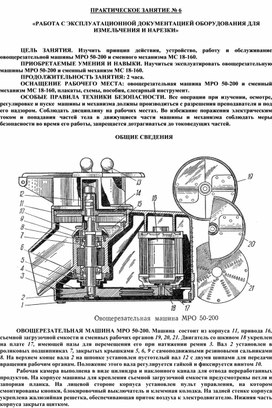 Практическая работа специальности 15.02.05. «Техническая эксплуатация оборудования в торговле и общественном питании»