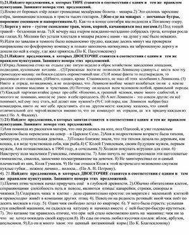 Подборка тренировочных заданий № 21  ЕГЭ,  по русскому языку