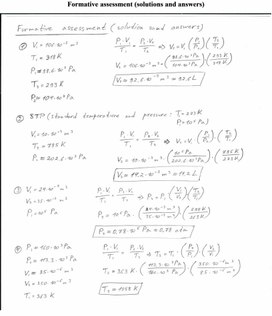 Formative assessment solutions and answers