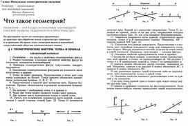 7 класс Разработка учебного модуля Начальные геометрические сведения