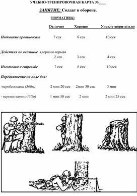 УЧЕБНО-ТРЕНИРОВОЧНАЯ КАРТА 2