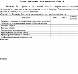 Обложка для материала Анализ ликвидности и платежеспособности