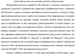 Обложка для материала Аудит фінансових результатів роботи підприємства
