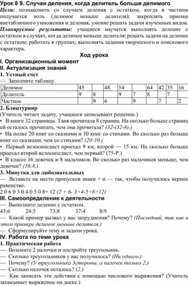 Обложка для материала Урок 8 9. Случаи деления, когда делитель больше делимого