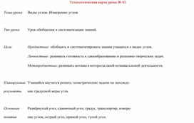 Обложка для материала Технологическая карта урока № 43