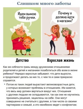Обложка для материала слишком много заботы