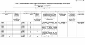 Отчет о проведении школьного этапа Всероссийских спортивных соревнований школьников «Президентские состязания»