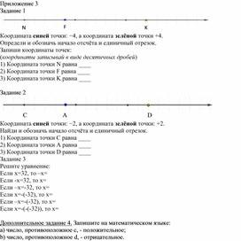 Обложка для материала 26. Координатная прямая. Приложение 3. Вариант 2