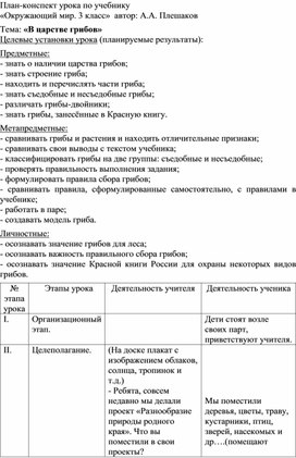 Конспект урока