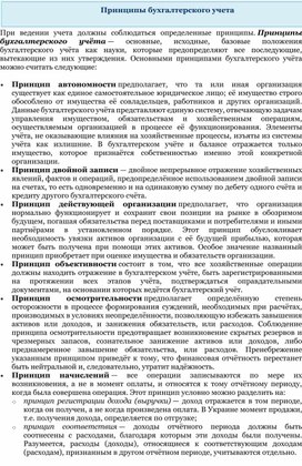 Обложка для материала Принципы бухгалтерского учета