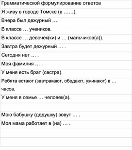 Обложка для материала Грамматической формулирование ответов