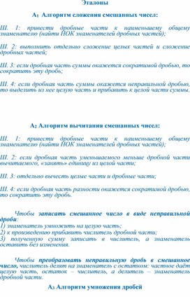 Обложка для материала Алгоритм работы с дробями