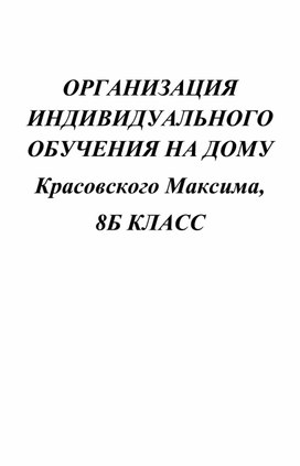 Рабочая программа адаптированная (ОВЗ) для учащегося домашнего обучения по геометрии 8 класс