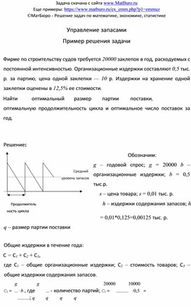 Обложка для материала Управление запасами