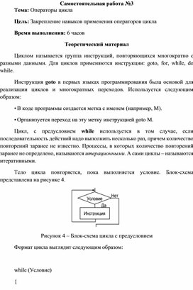 Обложка для материала Самостоятельная работа по теме Операторы цикла