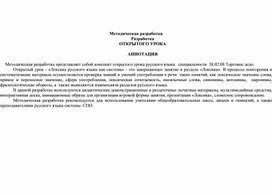 Обложка для материала Разработка открытого урока по русскому языку  на тему Лексика русского языка