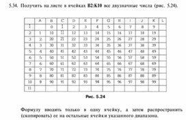 Материал по информатике задание и упражнения по Excel