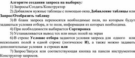 Обложка для материала Алгоритм создания запроса на выборку
