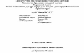 Обложка для материала Рабочая программа учебного предмета "Русский язык" 5-9 классы