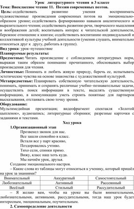 Внеклассное чтение 11.  Поэзия современных поэтов.