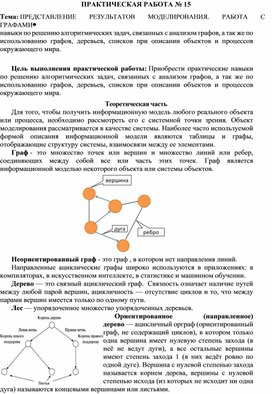Обложка для материала Тема: ПРЕДСТАВЛЕНИЕ РЕЗУЛЬТАТОВ МОДЕЛИРОВАНИЯ. РАБОТА С ГРАФАМИ