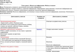 Обложка для материала Носители информации. Файлы и папки