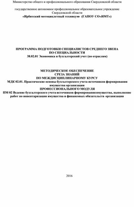 Обложка для материала Срез знаний по ПМ 02