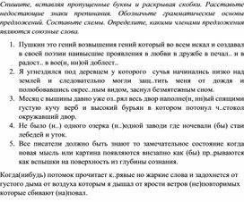 Проверочная работа "СПП с придаточными определительными. Союзные слова"