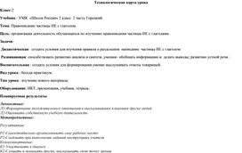 Конспект урока по русскому языку : "Не с глаголами "