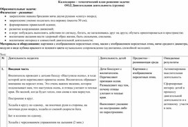 Конспект ООД по ФИЗО для детей 3-4 лет