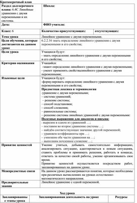 Обложка для материала 1. Линейное уравнение с двумя переменными. Вариант 2
