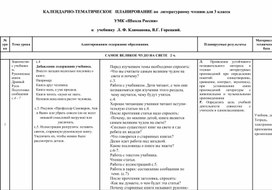 Обложка для материала КТП с адаптированным содержанием образования для слабовидящих учащихся по литературному чтению 3 класс Школа России