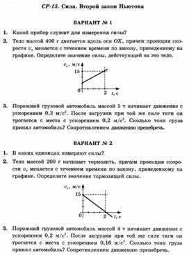 Обложка для материала Уроки по физике самостоятельная работа для 10 классов