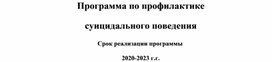 Профилактика суицида в образовательной среде