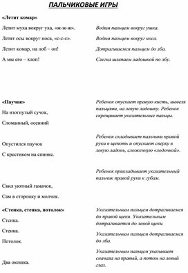 Обложка для материала Пальчиковые игры