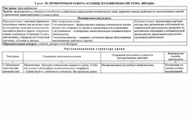 Обложка для материала урок по астрономии в 11 кл Проверочная Солнце и солнечная система