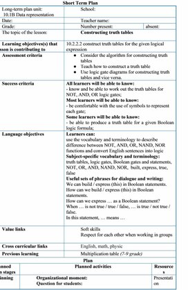 Обложка для материала Constructing_Truth _Tables_ Data repr Lesson plan  2 variant