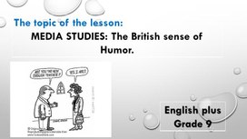 CLIL BRITISH SENSE OF HUMOR GRADE 9