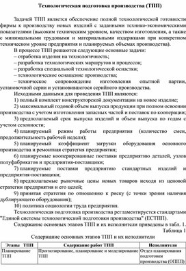 Обложка для материала Технологическая подготовка производства (ТПП)