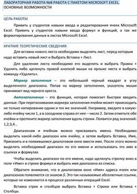 Обложка для материала Лабораторная  работа по информатике и ИКТ