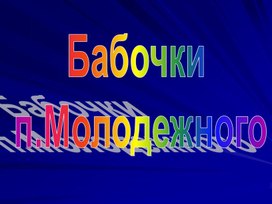 Обложка для материала Бабочки п.Молодёжного