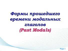 Презентация по английскому языку для учащихся 11 класса "Past Modals"