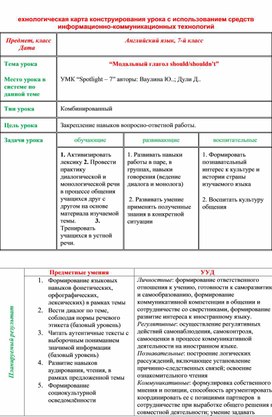 Число глаголов 3 класс технологическая карта